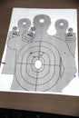 Training target enemy image printed on board Royalty Free Stock Photo