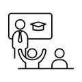 training, teaching, teacher, student, board, education icon Royalty Free Stock Photo