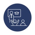 training, teaching, teacher, student, board, education icon Royalty Free Stock Photo