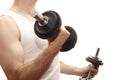 Training with two barbells Royalty Free Stock Photo