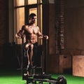 Training with weighted sled Royalty Free Stock Photo
