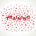 Training word with in alphabets Royalty Free Stock Photo