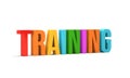 Training word. 3D Render illustration in white background Royalty Free Stock Photo