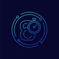 training or workout time line vector icon Royalty Free Stock Photo