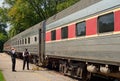 Trainmen during a stop on the Cuyahoga Valley Scenic Railroad