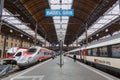 Trains at Basel SBB railway station in Switzerland Royalty Free Stock Photo