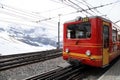 Trains of cog railway to Jungfrau, Switzerland