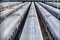 Trains In Hudson Yard Royalty Free Stock Photo