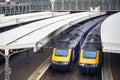 Trains at Paddington railway station in London Royalty Free Stock Photo