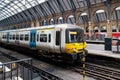 Trains at the platform at King's Cross station in London Royalty Free Stock Photo