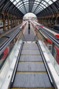 Trains at the platform at King's Cross station in London Royalty Free Stock Photo