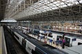 Trains at platforms Manchester Piccadilly station