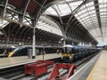 Trains and platforms at Paddington train station, London, UK Royalty Free Stock Photo
