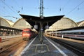 Train platforms from train station Royalty Free Stock Photo