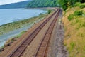 Train tracks in Wshington Royalty Free Stock Photo