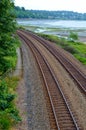 Train tracks in Wshington Royalty Free Stock Photo