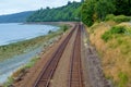 Train tracks in Wshington Royalty Free Stock Photo