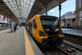 Trains at the Sao Bento Train Station in the city of Porto in the summer of 2022 Royalty Free Stock Photo