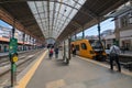 Trains at the Sao Bento Train Station in the city of Porto in the summer of 2022 Royalty Free Stock Photo