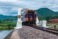 Trains of Thailand is moving into the white bridge 