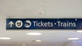 Trains and ticketing Royalty Free Stock Photo