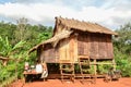 Traitional Cambodian hut in the middle of banana plantation, Chi Phat, Cambodia