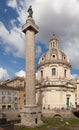 Trajan Column Colonna Traiana. Roman triumphal column in Rome