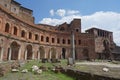 Trajan forum markets complex in Rome Royalty Free Stock Photo