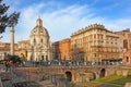 Trajan Forum and Santa Maria di Loreto church in Rome