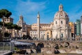 Trajan Forum and Trajan Column in Rome, Italy Royalty Free Stock Photo