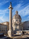 Trajan\'s Column, Rome, Italy Royalty Free Stock Photo