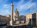 Trajan\'s Column, Rome, Italy Royalty Free Stock Photo