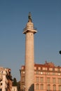 Trajan`s Column, Rome, Italy, pillar with statue of Saint Peter