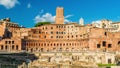 Trajan`s Forum with ancient Market, Rome, Italy Royalty Free Stock Photo