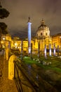 The Trajan`s Forum, Rome, Italy. Royalty Free Stock Photo