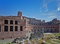 Trajan`s Market Markets of Trajan , a large complex of ruins in the city of Rome, Italy, located on the Via dei Fori Imperiali, Royalty Free Stock Photo