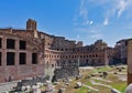 Trajan`s Market Markets of Trajan , a large complex of ruins in the city of Rome, Italy, located on the Via dei Fori Imperiali, Royalty Free Stock Photo