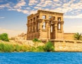 Trajan's kiosk near Philae Temple, close view, Aswan, Egypt Royalty Free Stock Photo