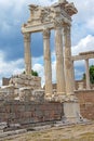 Trajaneum of the acropolis of Pergamum Royalty Free Stock Photo