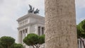 Trajans column and the monumento nazionale a vittorio emanuele II in rome