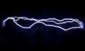 The trajectory of a spark electric discharge