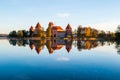 Trakai castle fall season Royalty Free Stock Photo