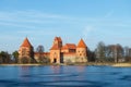 Trakai Castle - Island castle in Trakai is one of the most popular tourist destinations in Lithuania, houses a museum Royalty Free Stock Photo