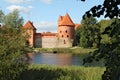 Trakai castle on island on Galva Lake. Royalty Free Stock Photo