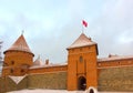 Trakai Castle in winter Royalty Free Stock Photo