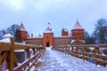 Trakai Castle in winter Royalty Free Stock Photo