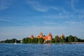 Trakai Island Castle in lake Galve, Lithuania Royalty Free Stock Photo