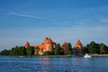 Trakai Island Castle in lake Galve, Lithuania