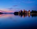 Trakai Island Castle in lake Galve, Lithuania