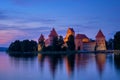 Trakai Island Castle in lake Galve, Lithuania Royalty Free Stock Photo